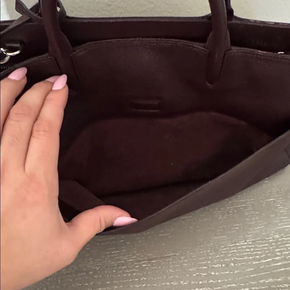 Saint Laurent Deep Burgundy Leather Handbag - Picture 3 of 7
